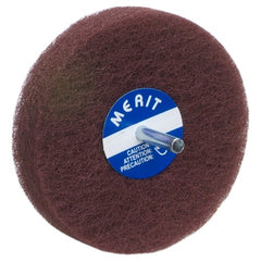 4″ × 1/2″ with 1/4″ Spindle Non-Woven Spindle - Mounted Disc Fine Grit Aluminum Oxide - Exact Tooling