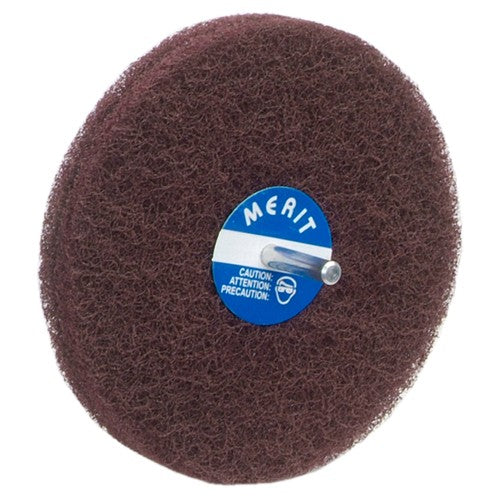 5″ × 1/2″ with 1/4″ Spindle Non-Woven Spindle - Mounted Disc Medium Grit Aluminum Oxide - Exact Tooling