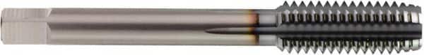 OSG - M20x2.50 Metric Coarse 6 Flute TiCN Finish Solid Carbide Straight Flute Machine Tap - Modified Bottoming, Right Hand Thread, 100mm OAL, 48mm Thread Length, H4 Limit, Oversize - Exact Tooling