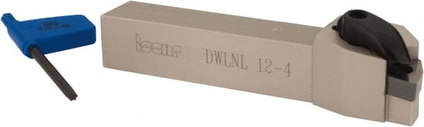 Iscar - DWLN, Left Hand Cut, 95° Lead Angle, 3/4" Shank Height x 3/4" Shank Width, Negative Rake Indexable Turning Toolholder - 4-1/2" OAL, WN.. Insert Compatibility, Series Isoturn - Exact Tooling