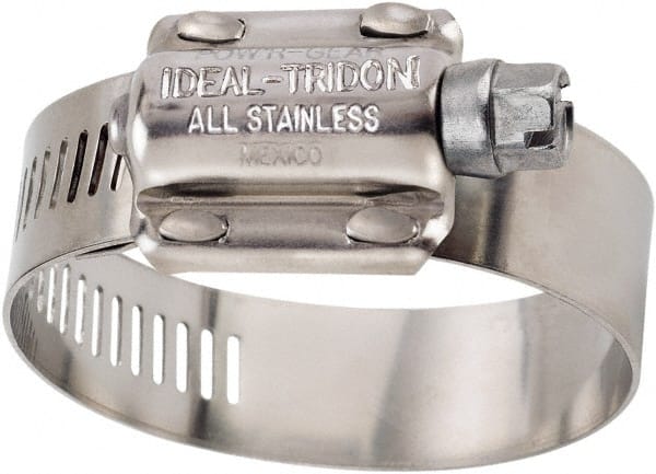 IDEAL TRIDON - SAE Size 812, 7-1/4 to 8-1/8" Diam, Stainless Steel High Torque Worm Drive Clamp - 5/8" Wide, Material Grade 304, Series 60 - Exact Tooling