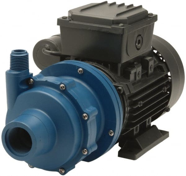 Finish Thompson - Permanent Split Cap Motor, 115 Volt, 2.4 Amp, 1 Phase, 1/4 HP, 3500 RPM, Glass Filled Polypropylene Straight Pump - 1 Inch Inlet, 1/2 Inch Outlet, 12.6 Max Head psi, Glass Filled Polypropylene Impeller, Ceramic Shaft, FKM Seal - Exact Tooling