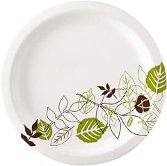 Dixie - Pathways Soak-Proof Shield Paper Plates, 8-1/2" - Green, Burgundy - Exact Tooling