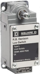 Square D - DPST, 2NO, 600 Volt Screw Terminal, Rotary Spring Return Actuator, General Purpose Limit Switch - 1, 2, 4, 12, 13 NEMA Rating, IP67 IPR Rating - Exact Tooling