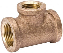 Value Collection - Class 125, 1 x 3/4" Internal Pipe, Red Brass Tee - MPT - Exact Tooling