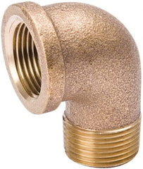 Value Collection - Class 125, 1/2" Internal Pipe, Red Brass 90° Street Elbow - MPT - Exact Tooling