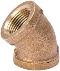 Value Collection - Class 125, 1/2" Internal Pipe, Red Brass 45° Elbow - MPT - Exact Tooling
