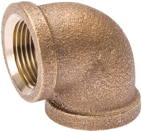 Value Collection - Class 125, 3/8" Internal Pipe, Red Brass 90° Elbow - MPT - Exact Tooling