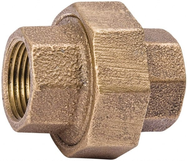 Value Collection - Class 125, 1/2" Internal Pipe, Red Brass Union - NPT - Exact Tooling
