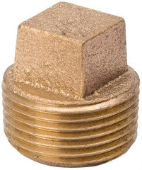 Value Collection - Class 125, 1/2" Internal Pipe, Red Brass Plug - MPT - Exact Tooling