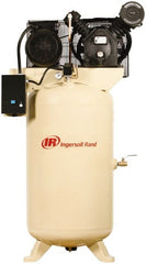 Ingersoll-Rand - 5 hp, 80 Gal Stationary Electric Vertical Air Compressor - Three Phase, 175 Max psi, 16.8 CFM, 460 Volt - Exact Tooling