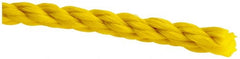 Value Collection - 1,200' Max Length Polypropylene Twisted Rope - 1/4" Diam, 141 Lb Capacity - Exact Tooling