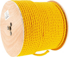 Value Collection - 600' Max Length Polypropylene Twisted Rope - 1/2" Diam, 472 Lb Capacity - Exact Tooling