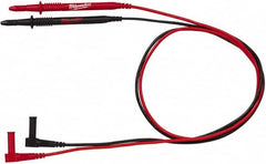 Milwaukee Tool - Black/Red Electrical Test Equipment Leads Set - Use with 2205-20, 2206-20, 2207-20, 2216-20, 2217-20, 2235-20, 2236-20, 2237-20, 2238-21 & 2239-21 Milwaukee Meters - Exact Tooling