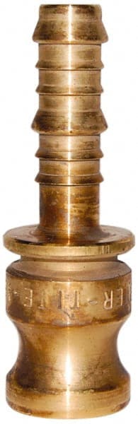 EVER-TITE Coupling Products - 4" Brass Cam & Groove Suction & Discharge Hose Male Adapter Hose Shank - Part E, 100 Max psi - Exact Tooling