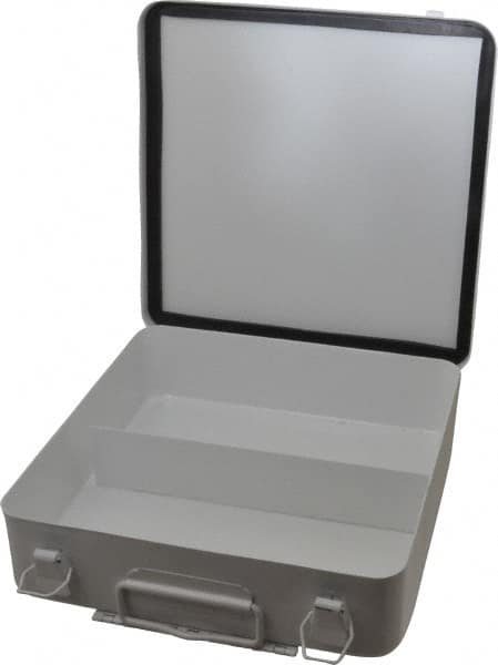 Medique - 9-1/2 Inch Wide x 2-1/2 Inch Deep x 9-1/2 Inch High, Fixed Empty Unitized Kit - Metal, Horizontal, 1 Shelf, White - Exact Tooling