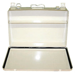 Medique - 14 Inch Wide x 3 Inch Deep x 9-1/2 Inch High, Fixed Multipurpose, Empty Auto and Travel Kit - Metal, 1 Shelf, White - Exact Tooling