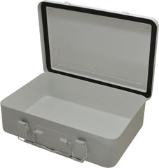 Medique - 9-1/2 Inch Wide x 2-3/4 Inch Deep x 6-3/4 Inch High, Multipurpose, Empty Auto and Travel Kit - Metal, White - Exact Tooling