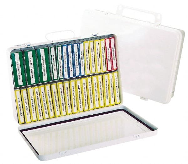 Medique - 31 & 36 Piece, 36 Person, Refill for Industrial First Aid Kit - 13-11/16" Wide x 2-3/4" Deep x 9-1/4" High, Plastic Case - Exact Tooling