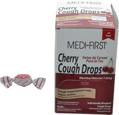 Medique - Cherry Flavor Medi-First Cough Drops Lozenges - Sore Throat Relief - Exact Tooling