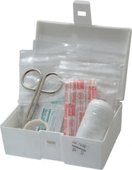 Medique - 35 Piece, 5 Person, Multipurpose/Auto/Travel First Aid Kit - 5" Wide x 2" Deep x 3-1/2" High, Plastic Case - Exact Tooling