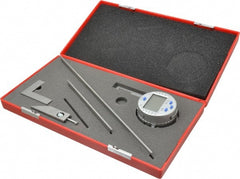 SPI - (1) 360, (2) 180 and (4) 90° Measuring Range, Digital Protractor - 30.00 Resolution per sec, Accuracy Up to 5 per min, 1.5V Battery Included - Exact Tooling