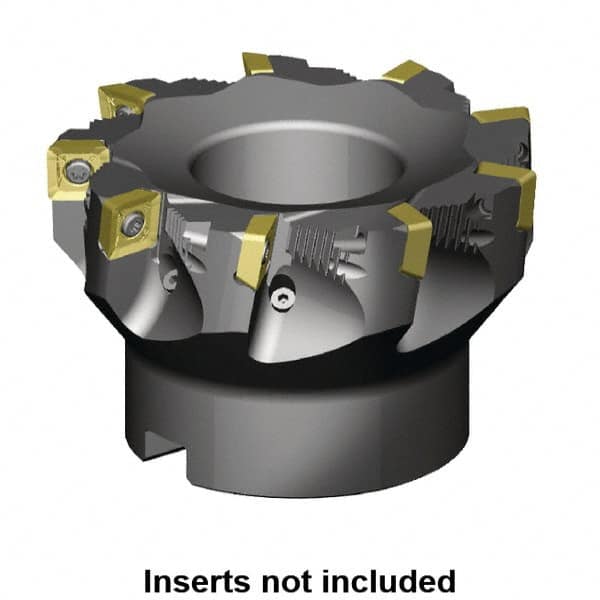 Kennametal - 100mm Cut Diam, 32mm Arbor Hole, 11mm Max Depth of Cut, 88.5° Indexable Chamfer & Angle Face Mill - 7 Inserts, SD_T1204PD_N__Z Insert, Right Hand Cut, 7 Flutes, Through Coolant, Series Z-Axis Mills - Exact Tooling