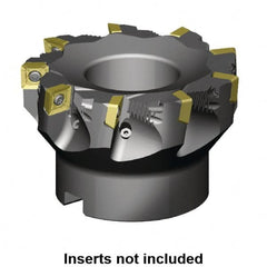 Kennametal - 4" Cut Diam, 1" Arbor Hole, 11mm Max Depth of Cut, 88.5° Indexable Chamfer & Angle Face Mill - 9 Inserts, SD_T43_PD_N__Z Insert, Right Hand Cut, 9 Flutes, Through Coolant, Series KSSZR - Exact Tooling