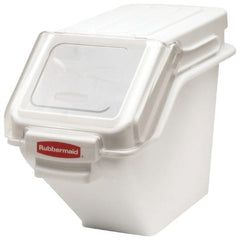 Rubbermaid - Rectangular, White Polyethylene Food Bin - 23-1/2" High x 11-1/2" Wide x 16.9" Long - Exact Tooling