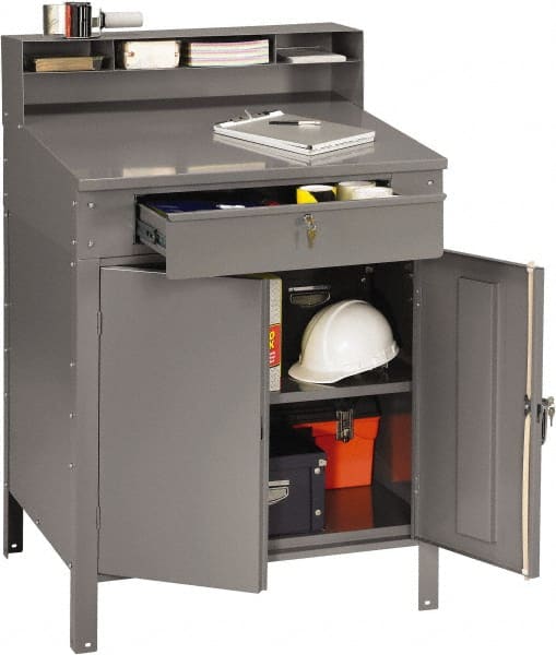 Tennsco - Stationary Shop Desks Type: Foreman's Desk Width (Inch): 34-1/2 - Exact Tooling