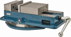 Interstate - 8" Jaw Width, 8-1/4" Jaw Opening Capacity, Horizontal Swivel Machine Vise - Manual Operation, 1 Station, 21-3/4" Long x 5-5/16" High x 2" Deep, 2" Jaw Height - Exact Tooling