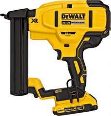 DeWALT - 1/4" Crown, 18 Gauge, 100 Staple Capacity Power Stapler - Includes Kit Bag; 20V Max Battery - Exact Tooling