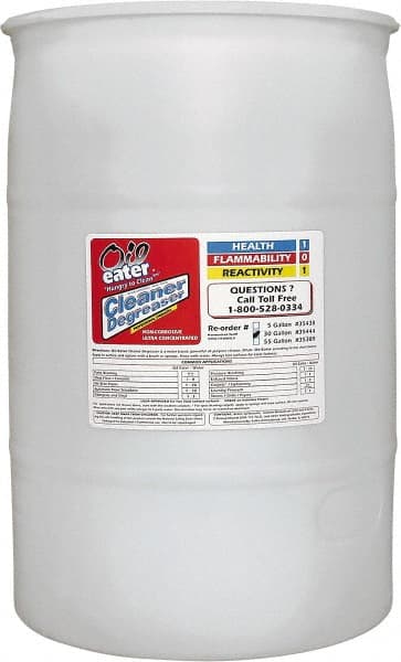 Oil Eater - 2-Butoxyethanol Multipurpose Cleaner/Degreaser - 55 Gal Drum - Exact Tooling