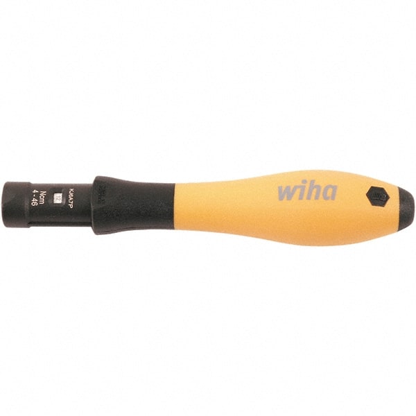 Wiha - 1 Piece, 0.04 to 0.46 N/m, Adjustable Torque Limiting Screwdriver - 4" OAL, 1/4" Drive - Exact Tooling