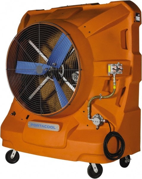 PortaCool - 48" Blade, 65 Gal Capacity, 2.5 hp, 22,500 CFM Evaporative Cooler - 19.8 Amp Rating, 120 Volts, Single Speed - Exact Tooling