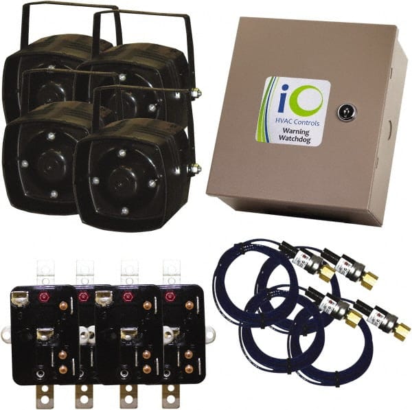 iO HVAC Controls - 1 or 3 Phase, 24 VAC, 0-2A Amp, 2 Max Fuse A, Air Conditioner Theft Alarm - 11" Wide x 11" Deep x 11" High, For Use with Condensing Unit - Exact Tooling