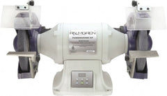 Palmgren - 10" Wheel Diam x 1" Wheel Width, 1-1/2 hp Grinder - 1" Arbor Hole Diam, 1 Phase, 2,400 Max RPM, 115/240 Volts - Exact Tooling