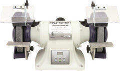 Palmgren - 8" Wheel Diam x 1" Wheel Width, 1 hp Grinder - 5/8" Arbor Hole Diam, 1 Phase, 3,600 Max RPM, 115/240 Volts - Exact Tooling