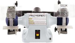 Palmgren - 6" Wheel Diam x 3/4" Wheel Width, 1/3 hp Grinder - 1/2" Arbor Hole Diam, 1 Phase, 3,450 Max RPM, 115/230 Volts - Exact Tooling