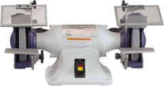 Palmgren - 6" Wheel Diam x 1" Wheel Width, 1/2 hp Grinder - 1/2" Arbor Hole Diam, 1 Phase, 3,450 Max RPM, 115/230 Volts - Exact Tooling
