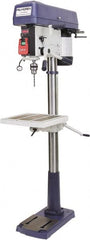 Palmgren - 17" Swing, Step Pulley Drill Press - 16 Speed, 1 hp, Three Phase - Exact Tooling