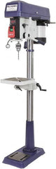 Palmgren - 15" Swing, Step Pulley Drill Press - 16 Speed, 1/2 hp, Single Phase - Exact Tooling