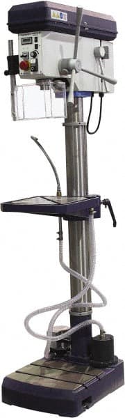 Palmgren - 16" Swing, Variable Speed Pulley Drill Press - 12 Speed, 2 hp, Single Phase - Exact Tooling