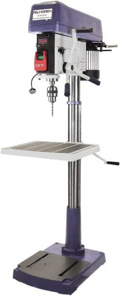 Palmgren - 20" Swing, Step Pulley Drill Press - 16 Speed, 1-1/2 hp, Three Phase - Exact Tooling
