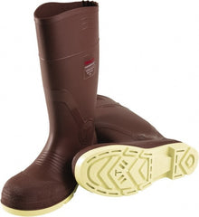 Tingley - Unisex Size 13 Medium Width Composite Knee Boot - Brown, PVC Upper, PVC Outsole, 15" High, Pull-On - Exact Tooling
