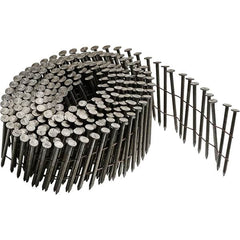 DeWALT - 13 Gauge 2-1/2" Long Roofing Nails for Power Nailers - Steel, Galvanized Finish, Smooth Shank, Coil Collation, Round Head, Blunt Diamond Point - Exact Tooling