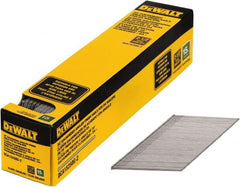 DeWALT - 15 Gauge 2-1/2" Long Finishing Nails for Power Nailers - Steel, Galvanized Finish, Smooth Shank, Angled Stick Collation, Round Head, Chisel Point - Exact Tooling
