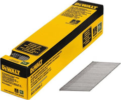 DeWALT - 15 Gauge 2" Long Finishing Nails for Power Nailers - Steel, Galvanized Finish, Smooth Shank, Angled Stick Collation, Round Head, Chisel Point - Exact Tooling
