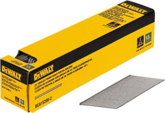 DeWALT - 15 Gauge 2" Long Finishing Nails for Power Nailers - Steel, Bright Finish, Smooth Shank, Angled Stick Collation, Round Head, Chisel Point - Exact Tooling