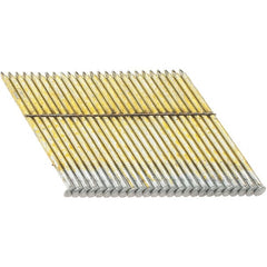 DeWALT - 11 Gauge 3" Long Framing Nails for Power Nailers - Steel, Galvanized Finish, Smooth Shank, Angled Stick Collation, Round Head - Exact Tooling